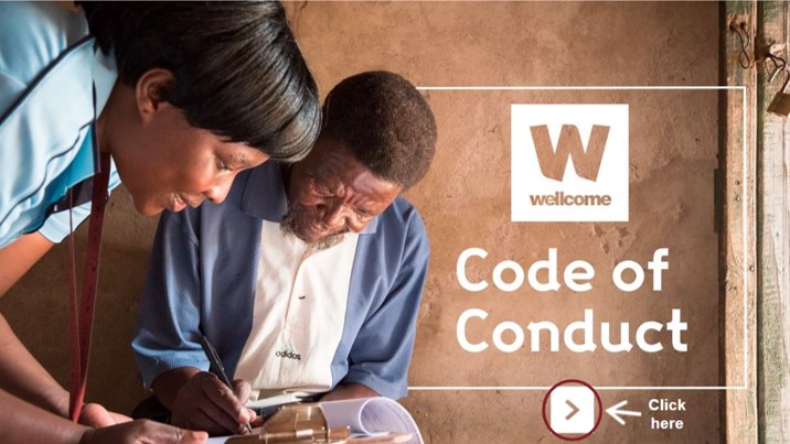 Wellcome code of conduct e-learning